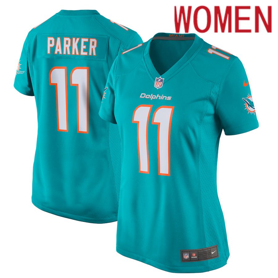Women Miami Dolphins #11 DeVante Parker Nike Green New Game NFL Jersey->women nfl jersey->Women Jersey